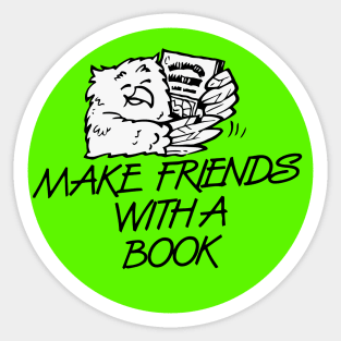 Make Friends With a Book Sticker